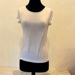 Banana Republic Blush Stretch Tee Small Petite Silk Blend Tencel Soft